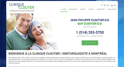 Desktop Screenshot of cliniquecloutier.com